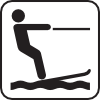 Water Skiing White Clip Art